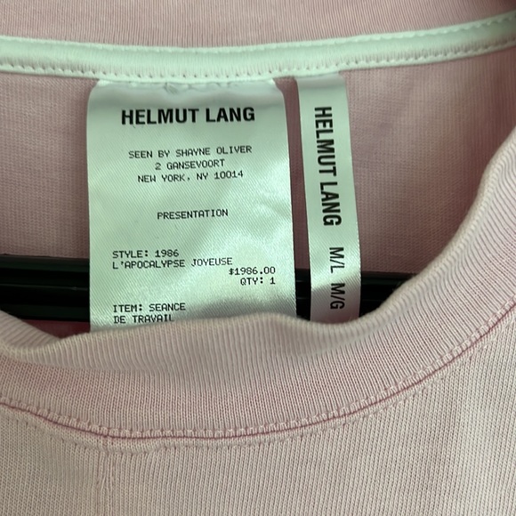 Helmut lang pink oversized tee - Picture 2 of 3